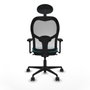 Piqueras y Crespo Chaise de Bureau avec Appui-tête 3D036N1 Turquoise