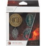 ERIK - Set de 4 badges Game of Thrones - La Maison du Dragon - Pins 2,5x4cm - 4 modèles différents