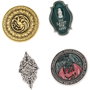 ERIK - Set de 4 badges Game of Thrones - La Maison du Dragon - Pins 2,5x4cm - 4 modèles différents