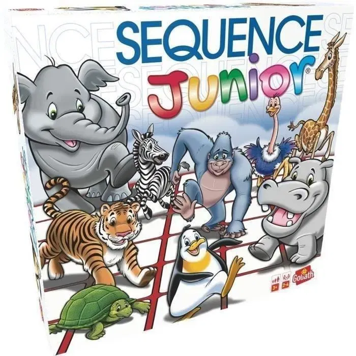 Goliath Sequence Junior - Jeu de société pour enfants, avec plateau animaux et chiffres amusants - Jeu familial