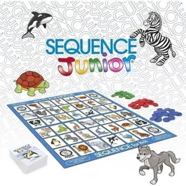 Goliath Sequence Junior - Jeu de société pour enfants, avec plateau animaux et chiffres amusants - Jeu familial