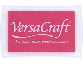 Tsukineko VERSACRAFT Tampon encreur textile rose cerise 95x65mm