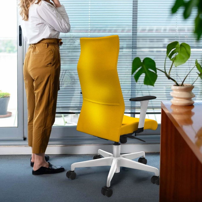 Piqueras Y Crespo Fauteuil Albacete Blanc avec mécanisme Synchro et accoudoirs 1D Piqueras Y Crespo Fauteuil Albacete Blanc avec mécanisme Synchro et accoudoirs 1D