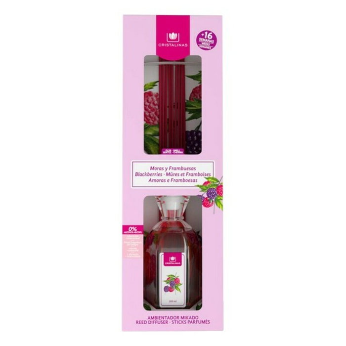 Cristalinas MIKADO Désodorisant 0% Mûres et Framboises 180 ml Cristalinas MIKADO Désodorisant 0% Mûres et Framboises 180 ml