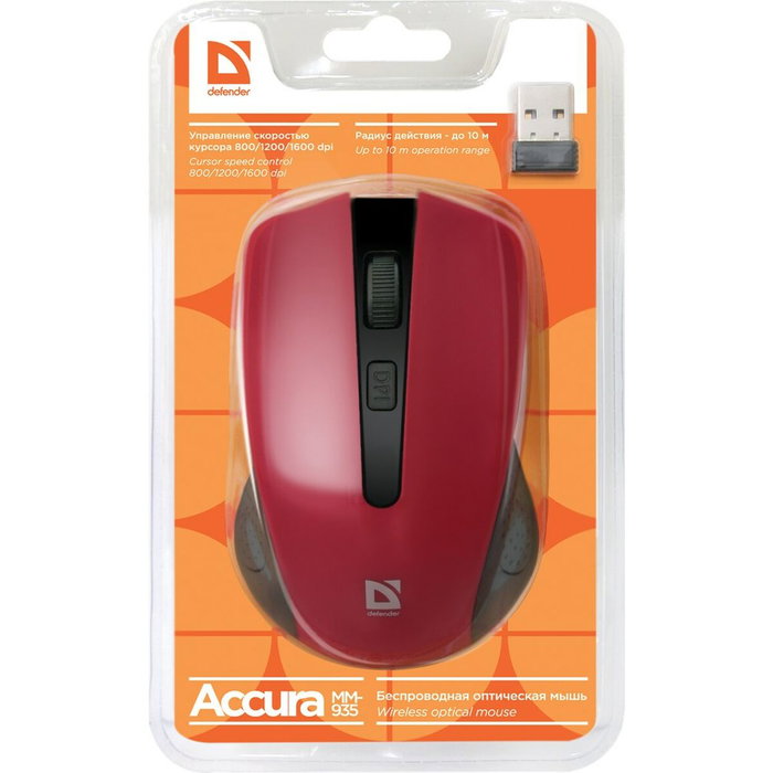 Souris sans-fil Defender MM-935 Rouge Souris sans-fil Defender MM-935 Rouge