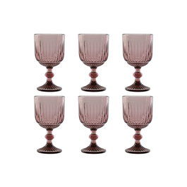 Set de Verres Home ESPRIT Rose Verre 380 ml (6 Unités)