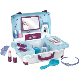 Smoby Valise beauté Reine des Neiges - Coffret de jeu pour enfants avec maquillage, coiffure et onglerie - 13 accessoires factices - Pour enfants dès 3 ans