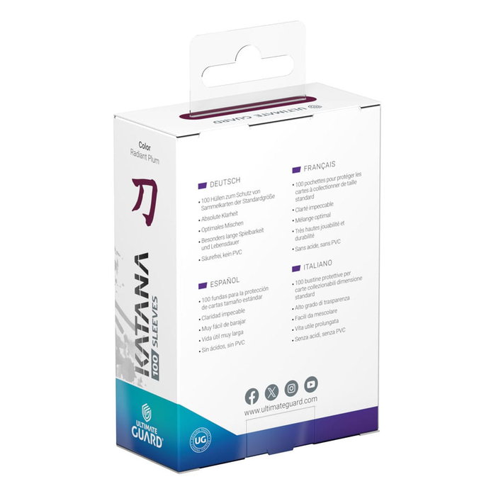 Ultimate Guard Katana Sleeves Standard Size (100) - Radiant Plum Ultimate Guard Katana Sleeves Standard Size (100) - Radiant Plum