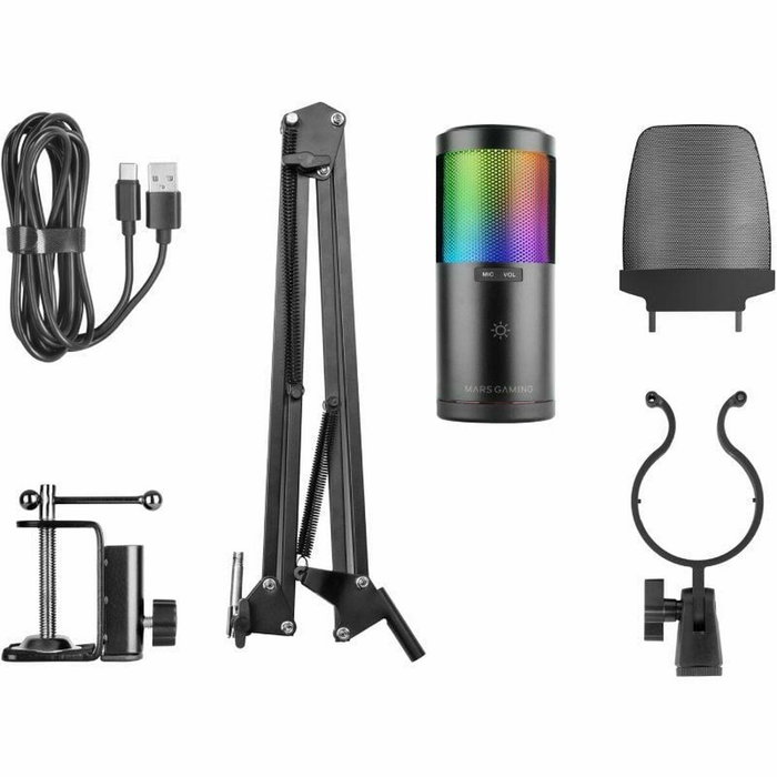 Microphone Mars Gaming MMICSC Noir Microphone Mars Gaming MMICSC Noir