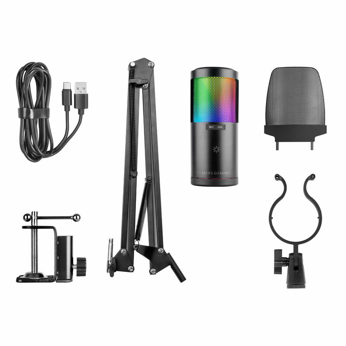 Microphone Mars Gaming MMICSC Noir Microphone Mars Gaming MMICSC Noir