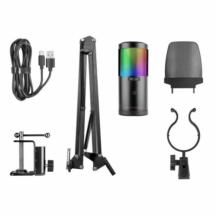 Microphone Mars Gaming MMICSC Noir Microphone Mars Gaming MMICSC Noir