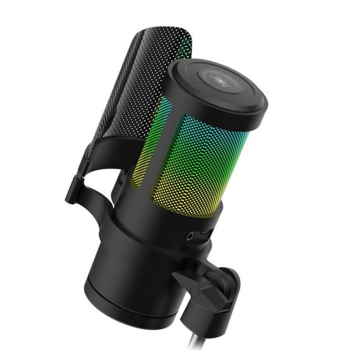 Mars Gaming MMIC-SC Microphone de Studio Professionnel avec Filtre Anti-Pop et Éclairage ARGB