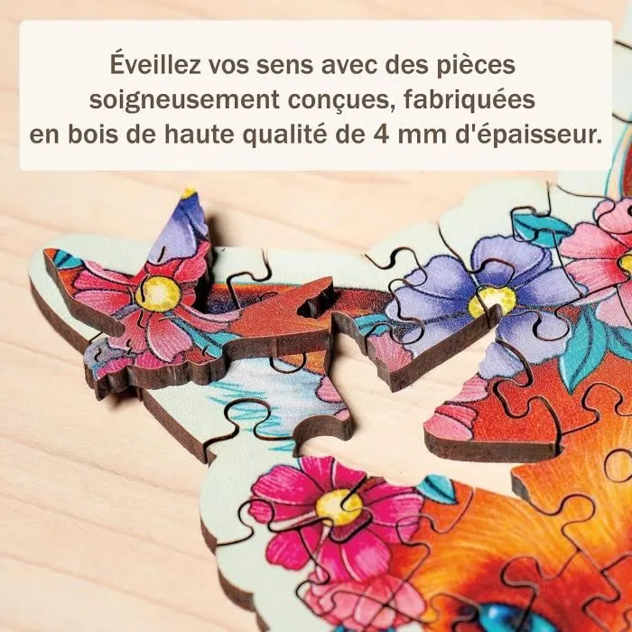 Ravensburger - Puzzle en bois Renard coloré 150 pièces robustes avec 15 figurines en bois (whimsies) - Qualité premium - Pour enfants et adultes à partir de 10 ans - 17512 Ravensburger - Puzzle en bois Renard coloré 150 pièces robustes avec 15 figurines en bois (whimsies) - Qualité premium - Pour enfants et adultes à partir de 10 ans - 17512