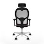 Piqueras y Crespo Chaise de Bureau avec Appui-tête 3D086N2 Rose