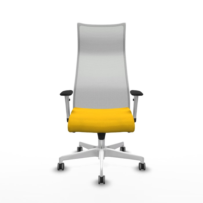 Piqueras y Crespo Chaise de Bureau Albacete Jaune et Blanc