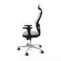 Piqueras y Crespo Chaise de Bureau avec Appui-tête Jorquera 2D086G1 Gris clair