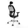 Piqueras y Crespo Chaise de Bureau avec Appui-tête Jorquera 2D086G1 Gris clair
