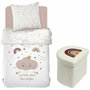Today Ensemble parure de lit enfant Arc en Ciel et coffre rangement pouf - 140 x 200 cm