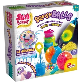 Liscianigiochi SLUMI SCIENCE Squish Ball - Kit Créatif Slime avec Billes et Étoiles Colorées - Jouet Sensoriel à Presser - Dès 7 ans