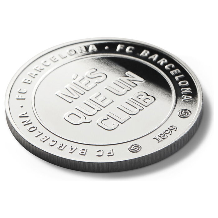 MOCILAB Monnaie Officielle de Collection FC Barcelona 'Més que un club' en Zamak Argenté avec Capsule et Boîte (Ø 4 cm) MOCILAB Monnaie Officielle de Collection FC Barcelona 'Més que un club' en Zamak Argenté avec Capsule et Boîte (Ø 4 cm)