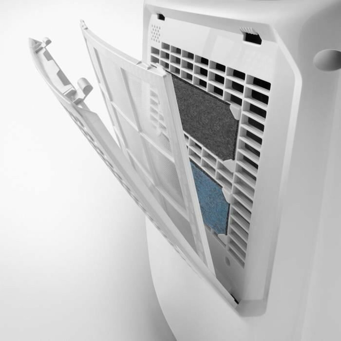 DeLonghi DEXD214RF - Déshumidificateur 14 L, Réservoir 2,1 L, Blanc