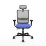Piqueras Y Crespo Haches - Chaise de bureau Sincro/Traslack Bleu clair et Gris