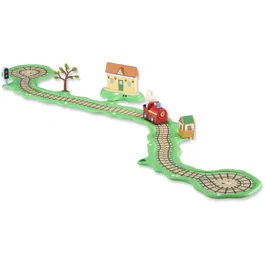 Bandai Coffret Train Peppa Pig Whizz Around - Circuit Sonore avec Gare Interactive et Figurines - COP8344