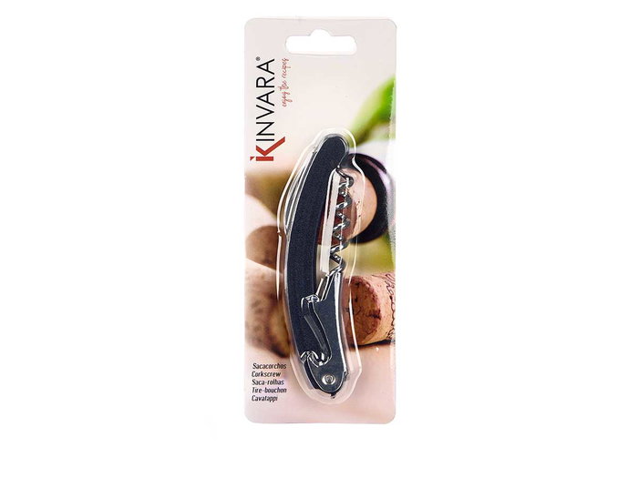 KINVARA Tire-bouchon Chromé Noir 64g (Lot de 36)