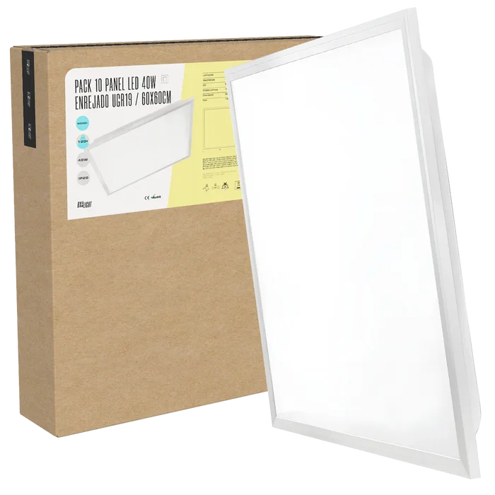 BX3 LIGHT BX3-PG-600x600-40W-W - Panneau LED 40W 4000K 600x600mm UGR<19 pour bureau et espaces professionnels BX3 LIGHT BX3-PG-600x600-40W-W - Panneau LED 40W 4000K 600x600mm UGR<19 pour bureau et espaces professionnels