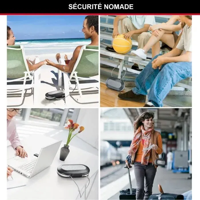 Master Lock 5900EURDWHT - Mini coffre-fort portable Safe Space avec câble de fixation et combinaison - Blanc