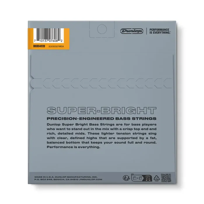 Dunlopst Juego Bajo Stainless Steel Super Bright Light 5 St.40-120