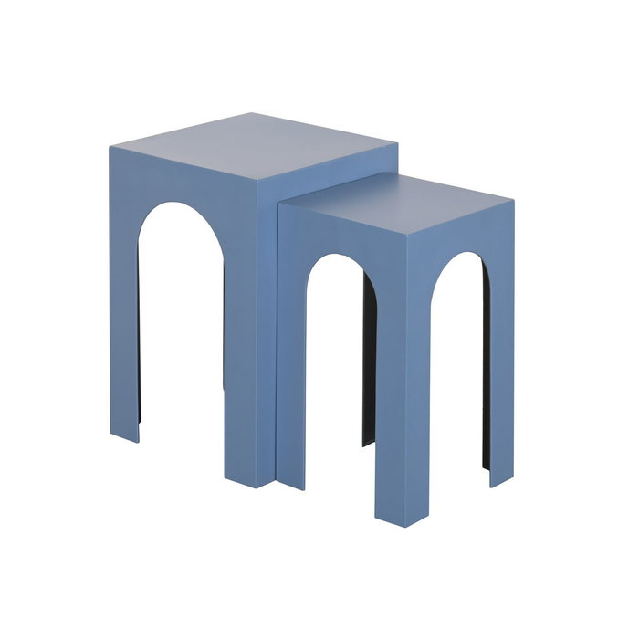 Home ESPRIT Jeu de 2 tables Bleu