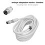 WOLFPACK LINEA PROFESIONAL Rallonge TV-Vidéo 5 m avec Adaptateur 9,5 mm
