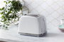 Russell Hobbs 26060-56 Tostador Honeycomb Blanc pour 2 Tranches avec Fonction Extra-Élévation et Support à Croissants