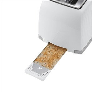 Russell Hobbs 26060-56 Tostador Honeycomb Blanc pour 2 Tranches avec Fonction Extra-Élévation et Support à Croissants