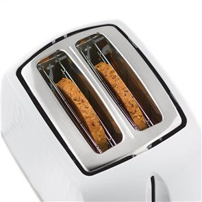 Russell Hobbs 26060-56 Tostador Honeycomb Blanc pour 2 Tranches avec Fonction Extra-Élévation et Support à Croissants