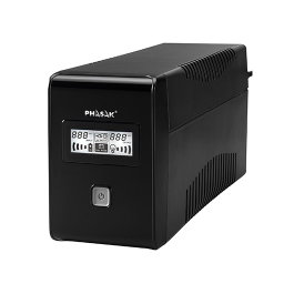 Phasak SAI 650VA Interactif avec AVR et 2 Prises Schuko