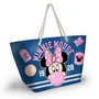 Karactermania Sac de Plage Soleil Minnie Mouse Varsity 52 x 17 x 37 cm - Sac à Dos à Bandoulière en Polyester pour Enfant - Bleu