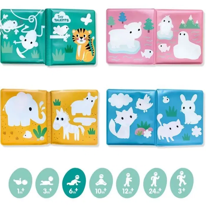 SES CREATIVE Livre de bain magique - Coloriage à l'eau pour enfants à partir de 3 ans