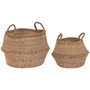 Home ESPRIT Set de paniers Herbier marin en jute Naturel (2 Pièces)