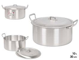 KINVARA Cacerola en aluminium 30 cm, 10 L, Plata