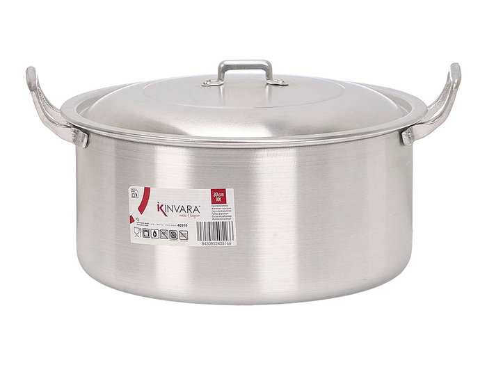 KINVARA Cacerola en aluminium 30 cm, 10 L, Plata KINVARA Cacerola en aluminium 30 cm, 10 L, Plata
