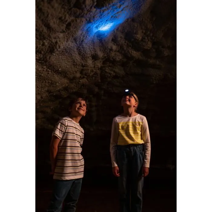 Theo Klein Lampe Frontale Bosch pour Enfants à Partir de 3 Ans, 2 Modes d'Éclairage, Portée 8 m, Fonctionne avec 2 Piles AA (non Incluses), Élastique Ajustable