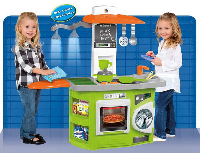 Molto Cuisine jouet avec lampe verte pour enfants de 3 à 99 ans - Fonctionne avec 1 pile AAA incluse - En espagnol et anglais
