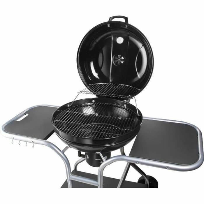 Fieldmann FZG 1014 Barbecue au charbon de bois portable en acier noir