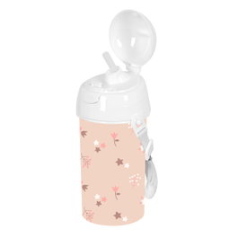 Safta Bouteille Flores 500ml avec ouverture automatique et paille