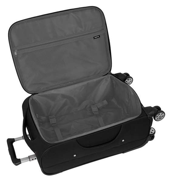Safta - Trolley cabine souple 20" Business Black, valise à main 35x51x20 cm en nylon 900D et cuir PVC