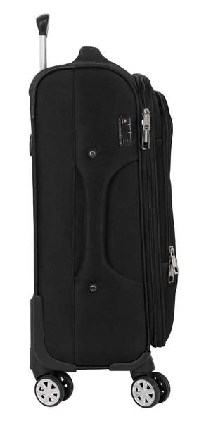 Safta - Trolley cabine souple 20" Business Black, valise à main 35x51x20 cm en nylon 900D et cuir PVC