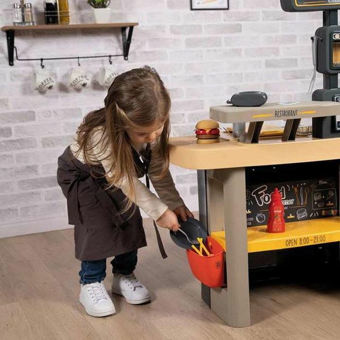 Smoby Food Corner Restaurant - Cuisine Jouet d'Imitation avec 29 Accessoires