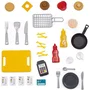 Smoby Cuisine Restaurant Food Corner - Jouet d'imitation pour enfants avec 29 accessoires, espace jeu 360°, bornes de commande et four